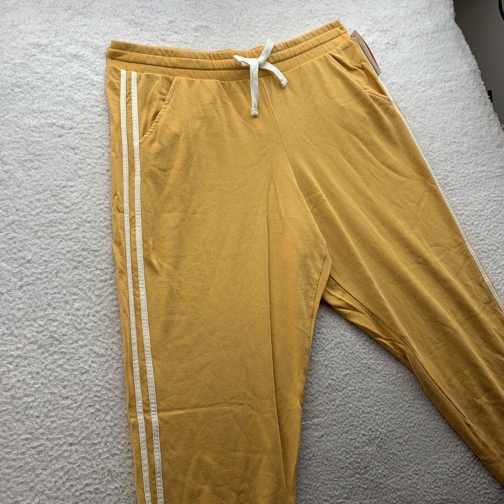 Colsie Joggers Womens 1X Plus French Terry Yellow Lounge Pant Drawstring Stretch - Picture 2 of 11